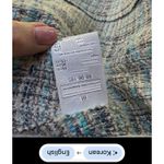 blue tweed woven size 2 Lady jacket navy trim cameo buttons Photo 9