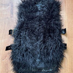 Armani Exchange  AX Black Fuzzy Open Side Strappy Vest Women’s XS Photo 0