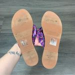 Matilda Jane Toes In The Sand Purple Floral Flip Flops Size 9 Photo 2