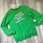 Tower 28 Beauty Serving California Since 2019 Crewneck Sweater Green (Medium) Photo 0