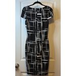 Lu Lus Black White Geometric Print‎ Short Sleeve Sheath Dress Size S Trendy # Photo 4