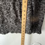 L.L.Bean  Sweater Womens Medium Black White Full Zip Cardigan Marled Knit Cotton‎ Photo 6