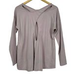 Lululemon  Back Into It Long Sleeve Cutout Back Pink Tee Size 10 Photo 5