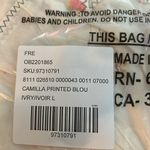 Free People Camilla Printed Blouse NWT Ivory strawberry boho Large Photo 4