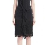Proenza Schouler Black Sleeveless Ruched Georgette Lace Dress Size 4 Photo 11