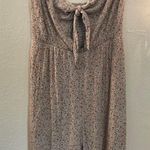 Peach Love California Peach Love Floral Jumpsuit Strapless Front Tie Size Large H Photo 1