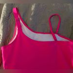 VIMPUNEC Women Sexy One Piece Hot Pink Swim Dress One Shoulder with Sgeer Skirt Size M Photo 4