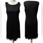 Jessica Howard Black Lace with Fringe Bottom Sleeveless Knee Length Dress Size 8 Photo 1