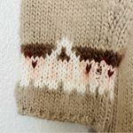 Free People  Frosted Fairisle Cardigan in Natural Combo Mohair Wool Blend Large Photo 11