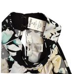 NWT WHBM Floral Mock Halter Top Black‎ White Sleeveless Blouse Medium Black Photo 2