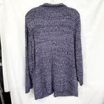 Woman Within Plus Size 22W 24W Sweater 1X Blue White Knit Full Zip Cardigan B Photo 1