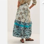 Raga Anthropologie  Floral Patchwork Cotton Boho Maxi Skirt Size M $185 Photo 2