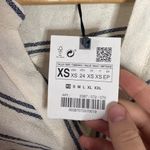 ZARA  nubby textured cotton blend buttoned striped romper in ecru size XS Photo 10