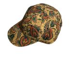 None Vintage Paisley Floral Cap Unisex Adjustable Brown Cork Botanical Earthy Retro Photo 1
