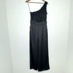 Ramy Brook Velvet One Shoulder Wife Leg Jumpsuit Size 4 Cocktail Hour Wedding Photo 1
