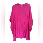 Cacique Lane Bryant Swim by Swim Cover Up Crochet Trim Hot Pink Sz 18/20. Nice! Photo 2