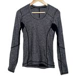 Lululemon  Star Runner Long Sleeve Shirt Heather Gray Black Silver Rulu Size 6 Photo 8