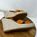 BOC Born Wedge Sandal Maureen‎ T Strap Suede Orange Size 9 40.5 Photo 4