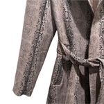 Love Token Snakeskin Print Tie Jacket Brown Size Small Photo 6