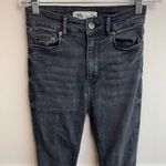 ZARA  Black Dark Wash The High Waist Skinny Jean Photo 6