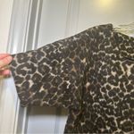 NWT Lord & Taylor Animal Print Faux Fur Boxy Short Sleeve Top Size PS Black Photo 3