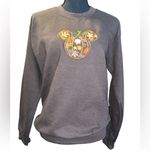 Fall Autumn embroidered Mickey shaped sweatshirt size medium NWOT Brown Photo 3