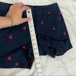J.Crew Navy Blue Cherry Embroidered Chino Shorts Photo 1