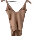 SKIMS NWT  Body Unlined Plunge Thong Bodysuit Clay Size Large Photo 4