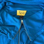 St. John  Spa Blue Full Zip Hoodie Jacket Women's M Relaxed‎ Fit Casual Loungewear Photo 4