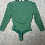 Free People Intimately Woman Small Wide Neck Green Long Sleeve Bodysuit Photo 6