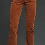 Mother The Mid Rise Dazzler Ankle Corduroy Pants Size 31 Stretch Boho Western Brown Photo 0