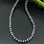 Sterling Silver Vintage Peacock Freshwater 4mm Seed Pearl Clasp Choker Necklace Photo 2