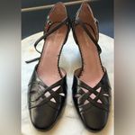 Naturalizer NATURALIZE Black Strappy Summer Kitty Heels Leather Upper Balance Sz 11M Photo 1