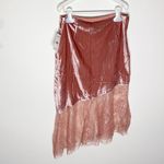 Free People  my Lacey velvet midi lace hem skirt size 4 Photo 3