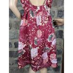 Mon Petit Oiseau red silk floral flutter sleeve dress Photo 3