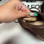 Frye New Caroline Brown Suede Wedge Lace Up Booties Women 6 Leather Platform Photo 6