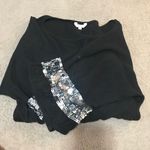 Studio Y  size medium black knit pull over silver Photo 9