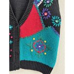 vintage 90s floral colorblock knit button down koret sport sweater vest Size M Size M Photo 3