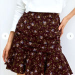 Veronica Beard  Silk Taras Merlot Multi Floral Mini Skirt 6NWT Photo 0