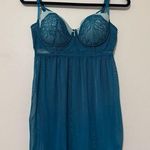 Amazon Elegant Teal Lace Babydoll Chemise Photo 0