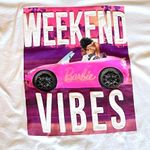 Barbie Car T SHIRT Large Weekend Vibes Puff Letters 100% Cotton Tee Mattel NWOT Photo 1