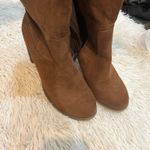 None Over the Knee High Heel Boots Brown Faux Suede Tie Back Women's Shoes 6.5 Photo 8