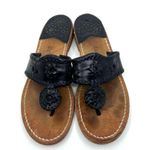 Jack Rogers  Black Leather Thong Sandals Women's 7 US Photo 4