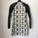 One Teaspoon Bodycon Faux Leather Sleeve Mini Dress Photo 4