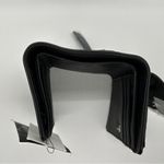 Nine West Black Quilted Trifold Wallet Silver Tone Logo New Photo 5