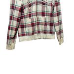 Aeropostale Women Plaid Zip Up Hoodie Sweatshirt XL Graphic Spellout Y2K Preppy Photo 3