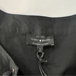 Lucky Brand NWT Black Cotton Mini Dress Size Small Boho Ruffles Dark Fairy Photo 4