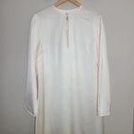 Saint Art Tuckernuck Isabel Satin Long Sleeve Midi Dress Ivory Modest Minimalist Size L Photo 3