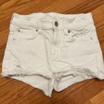 American Eagle Next Level Stretch White Jean Shorts Photo 0