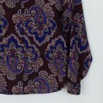 Pendleton VTG  Miss Sophisticates Womens Paisley Button Up Blouse Size M Brown Photo 2
